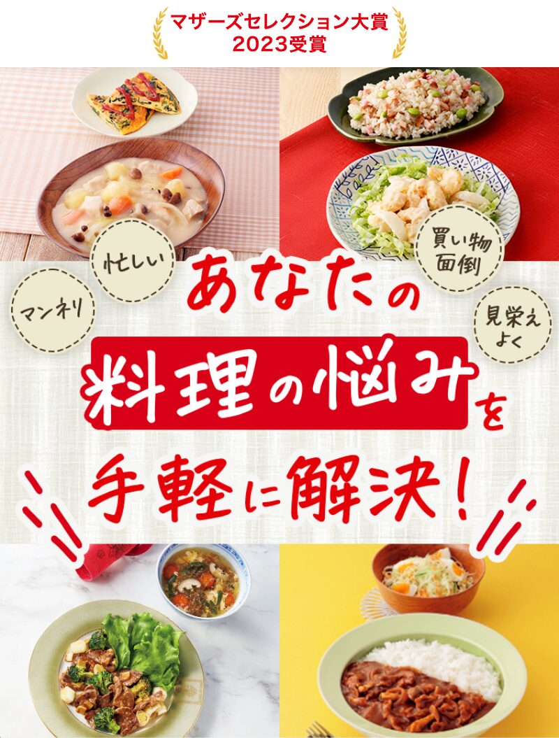 4種類のメニュー例の紹介画像